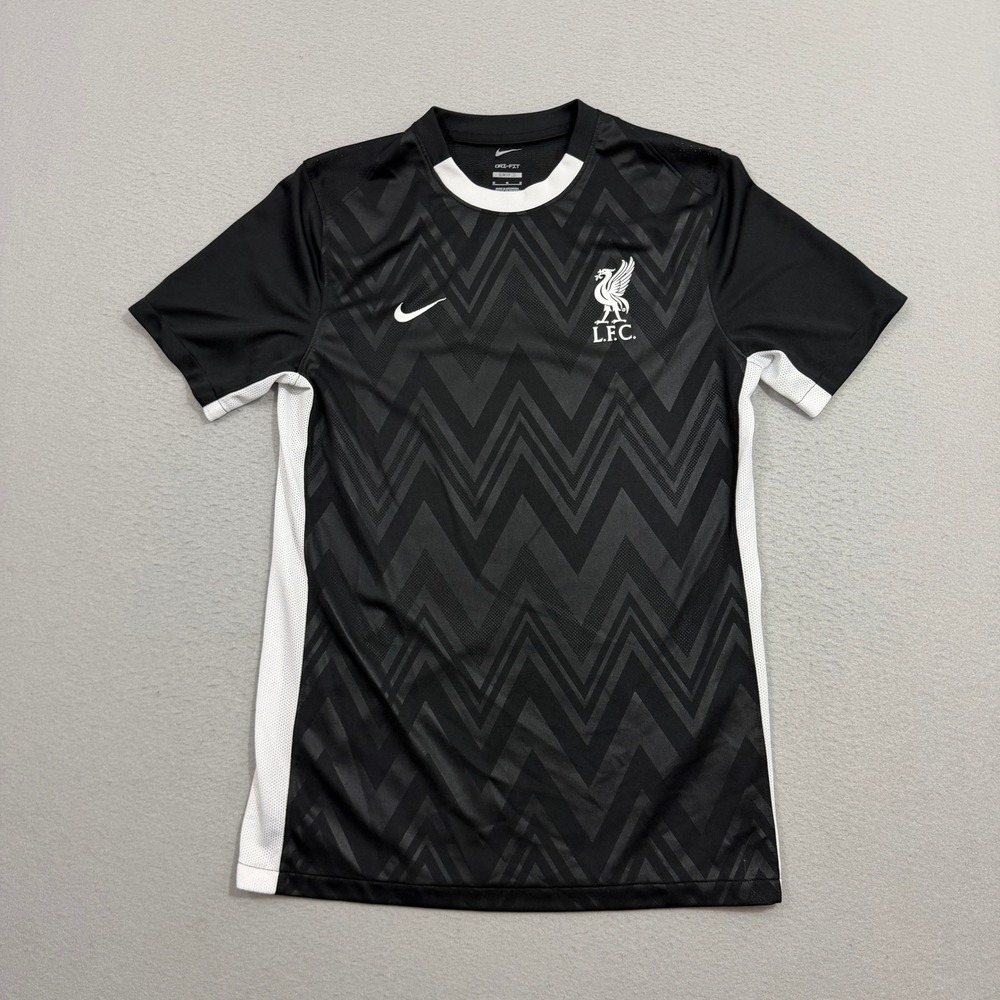 Nike Liverpool FC Jersey Men Medium Black Pre-Match FD7417-010 Short Sleeve Prem